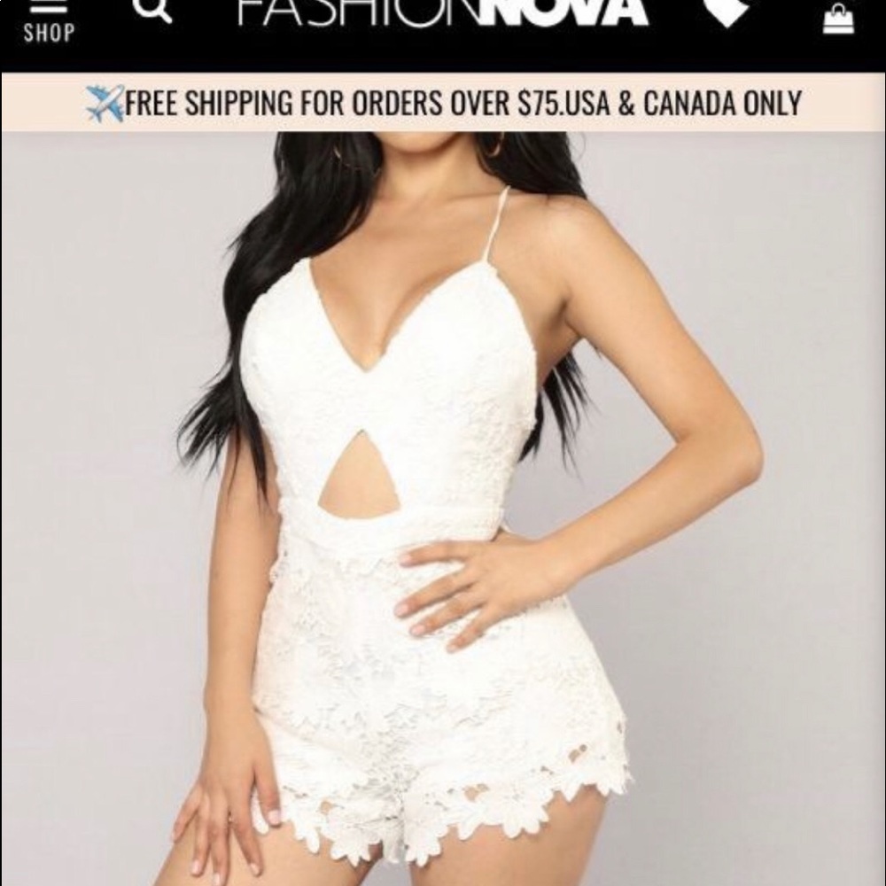 Fashion nova White romper